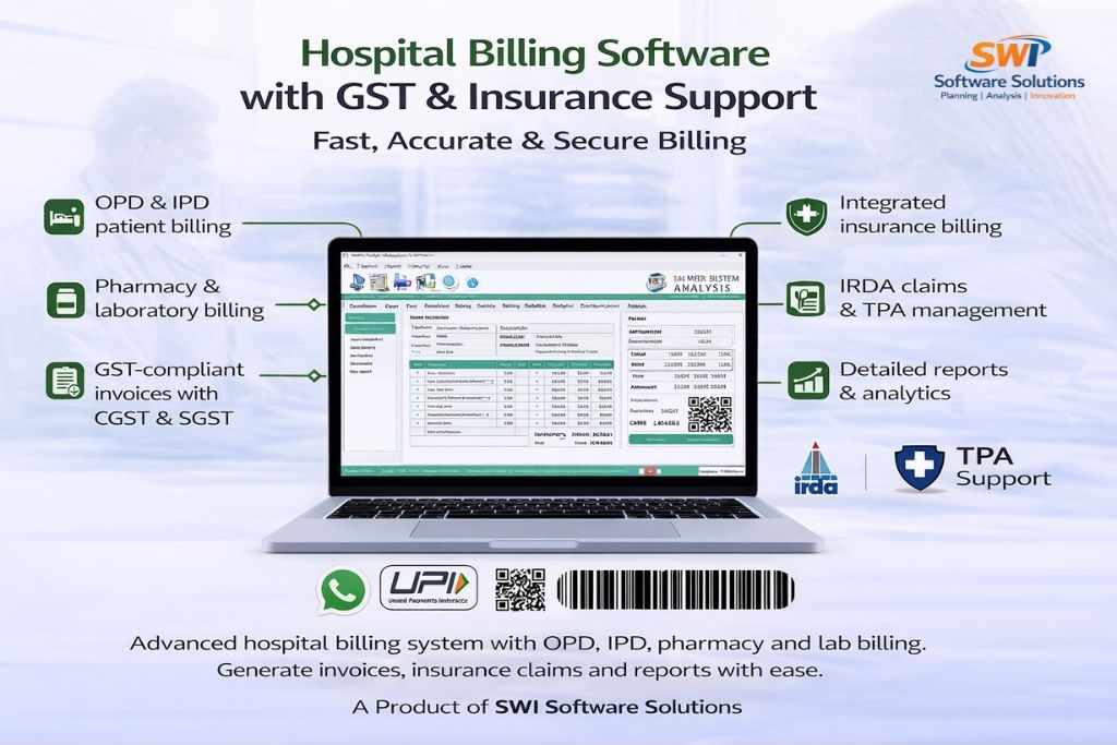 Hospital Billing Software Dashboard