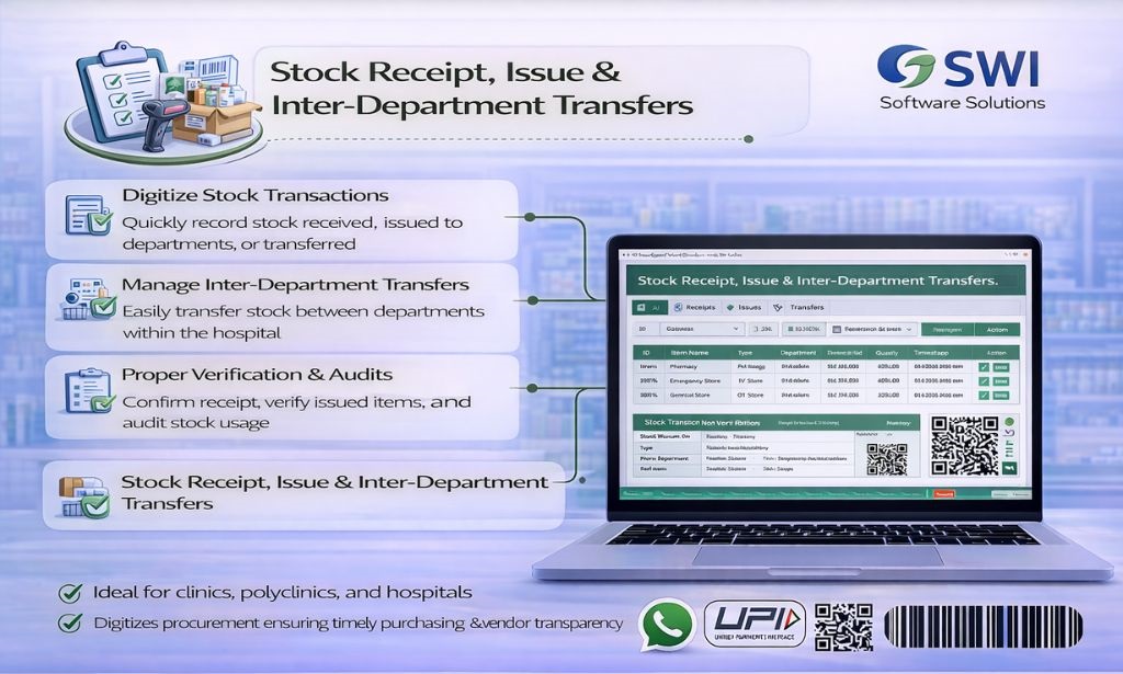 Hospital Stock Issue and Transfer Software