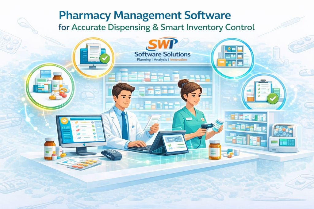 Pharmacy management software for hospitals with accurate medicine dispensing and smart inventory control
