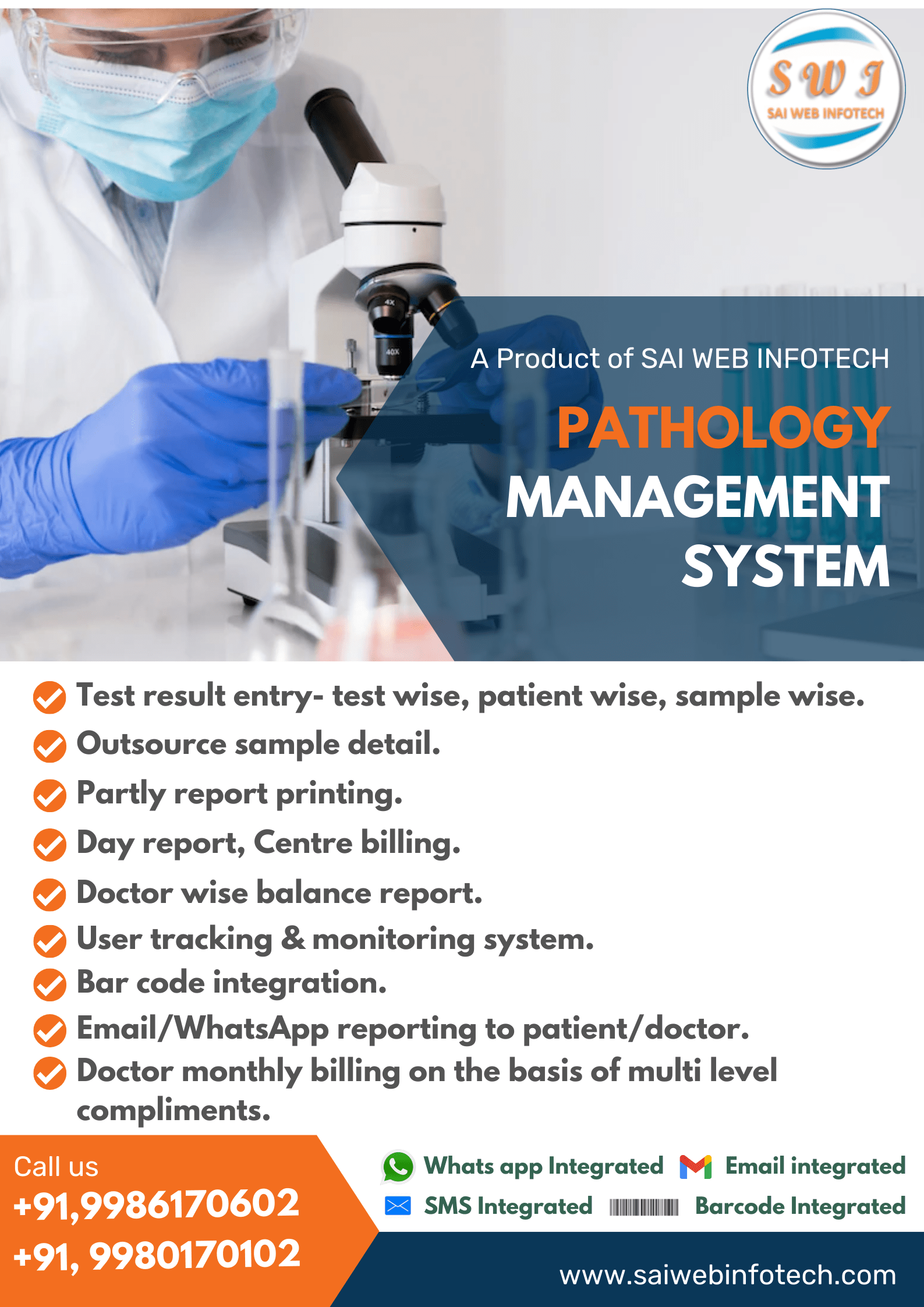 Pathology Management System - Manage laboratory operations and pathology reports.