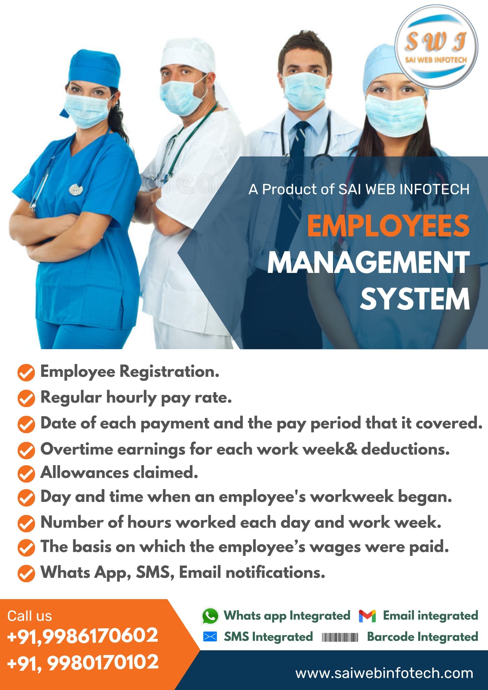 Employees Management System - Manage employee records, schedules, and payroll.