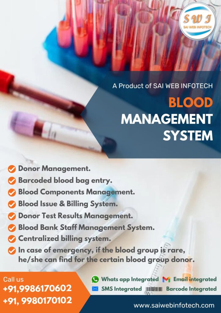 patient blood management system-Hospital Management System by SAI WEB INFOTECH