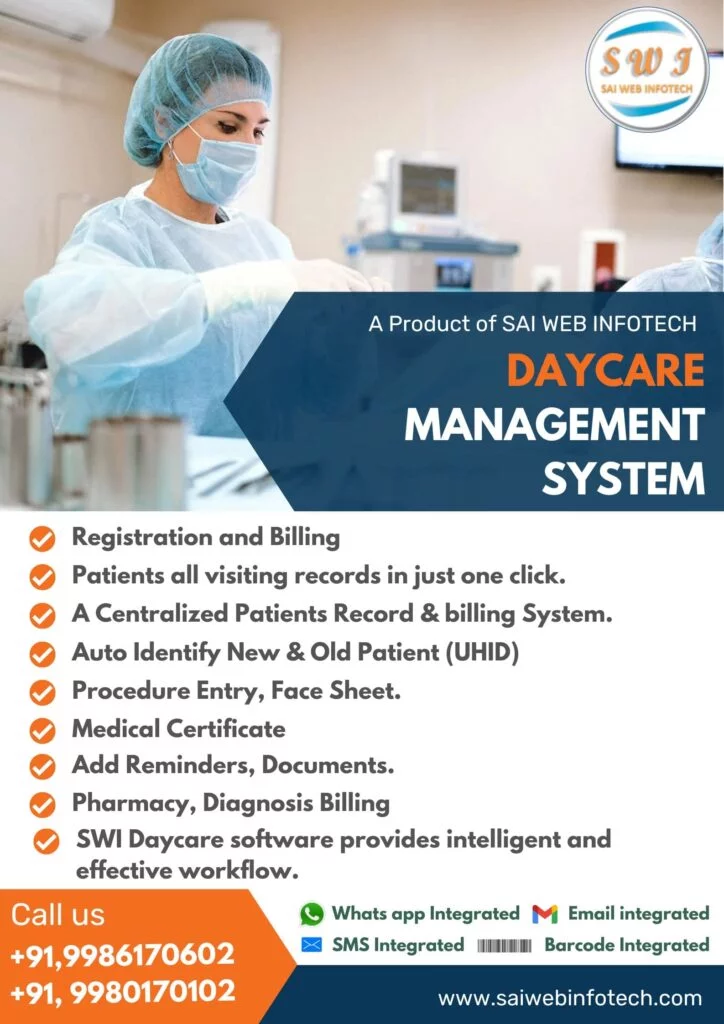 daycare management system - SWI Hospital Management Software