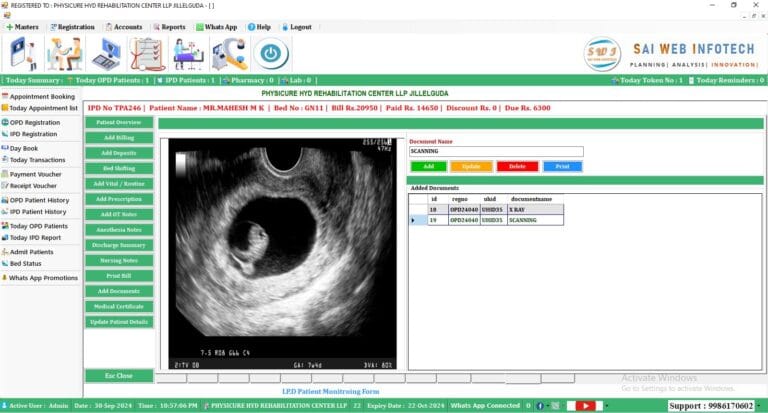 Electronic medical records (EMR) and diagnostic document management system for in-patients, featuring a user-friendly interface to track patient history and medical reports.