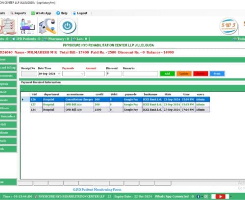 OPD payments with UPI integration in hospital management software for seamless and secure payment processing.