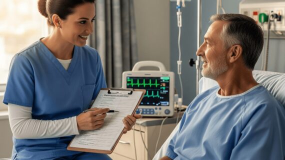 Pre-anesthesia checkup (PAC). Necessary labs/investigations reviewed. Pre-op orders documented (NPO, antibiotics, etc.). Consent forms collected: Surgical Consent Anesthesia Consent Blood Transfusion Consent (if needed) High-Risk Consent (if applicable) Shaving/prep, IV line setup, and pre-medication. Transfer to pre-op holding area.