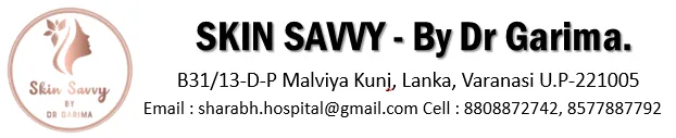Skin Savvy clinic logo by Dr Garima in Varanasi Uttar Pradesh